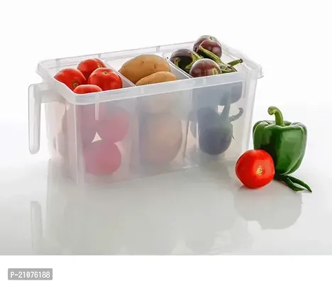 3 In 1 Fridge Organise Basket With Lid And Handle 3000 Ml