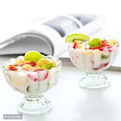 Plastic Ice Cream Cup Dessert Serving Bowl  Pack of  2