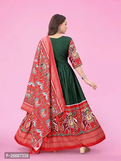 Traditional Most Popular Stylish Gown with dupatta set for Women-thumb3