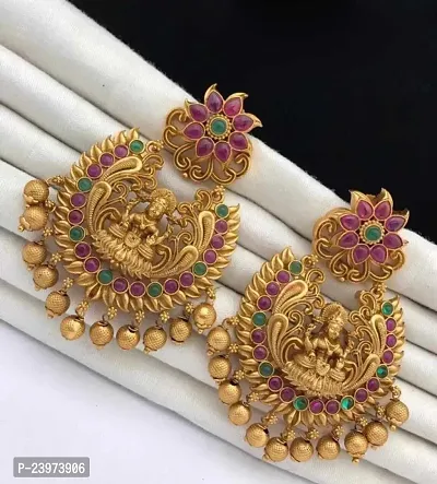 Latest Stylish Traditional Chandrabali Pearl Drop Earrings For Women And Girls-thumb0