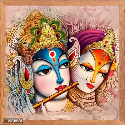 Anita Enterprises Murli Radha Krishna Stickers, For Home Decorative Self-Adhesive Stickers (30x30 cm)