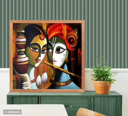 Anita Enterprises Murli Radha Krishna Stickers, Panting Posters For Home Decorative Self-Adhesive Stickers (30x30 cm)-thumb3