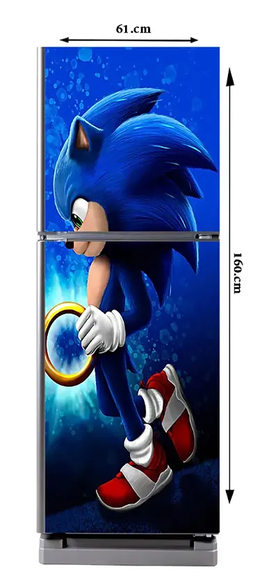 Buy Anita Enterprises Double Door Fridge Stickers, Refrigerator Stickers, Sonic  Cartoon Stickers, with Self-Adhesive Stickers Easy to Apply (Size 160cm X  61cm) - Lowest price in India