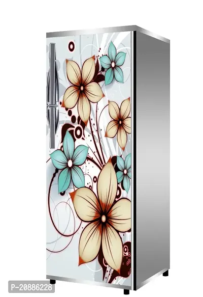 Waterproof Fridge Sticker, Refrigerator Sticker, Floral Sticker, Easy to Apply Self Adhesive Sticker (Size 120cm * 61cm)