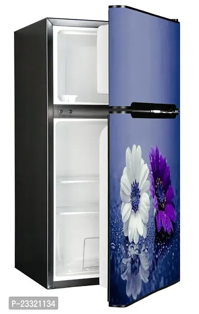 Anita Enterprises Flowers Fridge Stickers | Double Door Fridge Stickers | Refrigerators Stickers with Self-Adhesive Stickers Easy to Apply (Size 160cm X 61cm)-thumb2