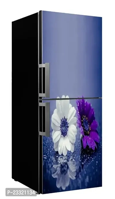 Anita Enterprises Flowers Fridge Stickers | Double Door Fridge Stickers | Refrigerators Stickers with Self-Adhesive Stickers Easy to Apply (Size 160cm X 61cm)-thumb3