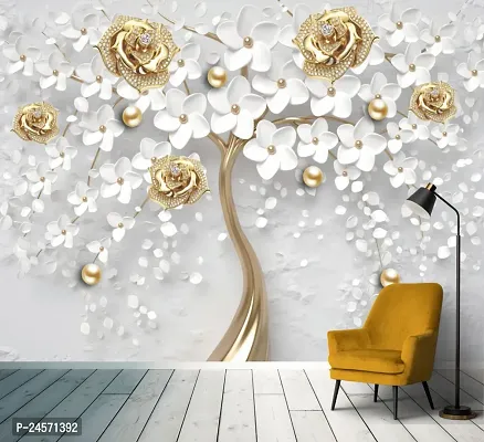 Floral Tree wall Stickers Wallpaper Sticker use in Home Office Living Room Hall Kitchen inly Stickers Easy to Apply Self Adhesive Sticker (Size: 180 x 40 cm)-thumb0