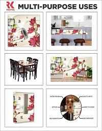 Red Flower wall Stickers Wallpaper Sticker use in Home Office Living Room Hall Kitchen inly Stickers Easy to Apply Self Adhesive Sticker (Size: 180 x 40 cm)-thumb2