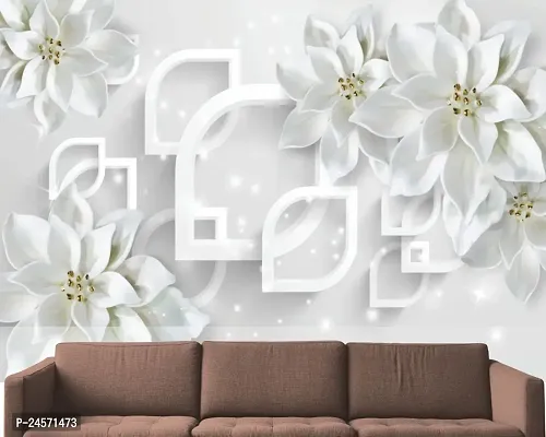Flower wall Stickers Wallpaper Sticker use in Home Office Living Room Hall Kitchen Vinyl Stickers Easy to Apply Self Adhesive Sticker (Size: 180 x 40 cm)-thumb0