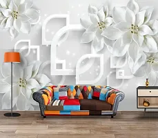 Flower wall Stickers Wallpaper Sticker use in Home Office Living Room Hall Kitchen Vinyl Stickers Easy to Apply Self Adhesive Sticker (Size: 180 x 40 cm)-thumb1