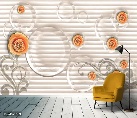 Flower  Botanical wall Stickers Wallpaper Sticker use in Home Office Living Room Hall Kitchen Vinyl Stickers Easy to Apply Self Adhesive Sticker (Size: 180 x 40 cm)-thumb0