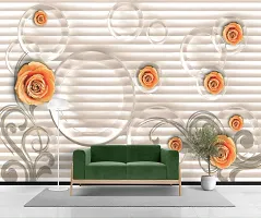 Flower  Botanical wall Stickers Wallpaper Sticker use in Home Office Living Room Hall Kitchen Vinyl Stickers Easy to Apply Self Adhesive Sticker (Size: 180 x 40 cm)-thumb2