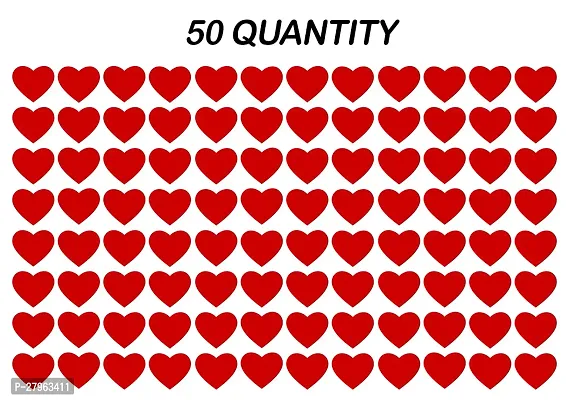 Anita Enterprises Heart Shape Stickers//50 Pieces Heart Shape Stickers//waterproof Heart Shape sticker//Vinyl Heart Shape Sticker//Heart Shape Stickers with Self-Adhesive Easy to Apply (Size: 3x3 Inch-thumb4