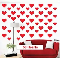 Vinyl Self-Adhesive Heart Shape 50 Stickers-thumb2