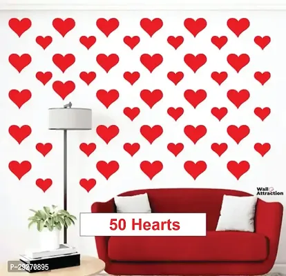 Vinyl Self-Adhesive Heart Shape 50 Stickers-thumb3