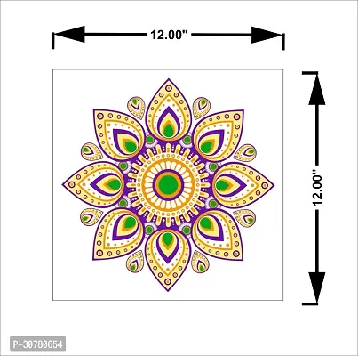 Anita Enterprises Beautyful Vibrant Rangoli Stickers for Festive Decor Pack of 4 (Size:12*12 Inch)-thumb2