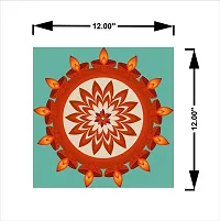 Anita Enterprises Beautyful Vibrant Rangoli Stickers for Festive Decor Pack of 4 (Size:12*12 Inch)-thumb1