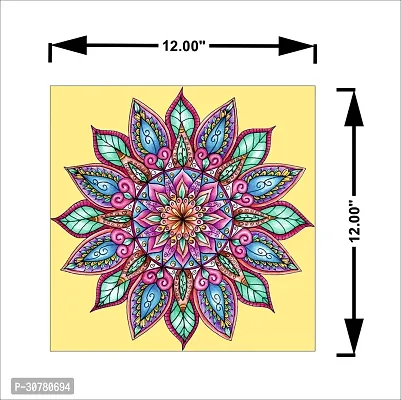 Anita Enterprises Beautyful Vibrant Rangoli Stickers for Festive Decor Pack of 4 (Size:12*12 Inch)-thumb2