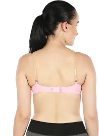 Stylish Multicoloured Cotton Blend Solid Bra For Women Pack Of 2-thumb1