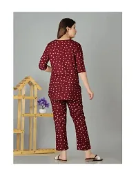 Beautiful Rayon Printed Daily Wear Top and Pyjama Night suit-thumb2