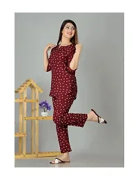 Beautiful Rayon Printed Daily Wear Top and Pyjama Night suit-thumb1