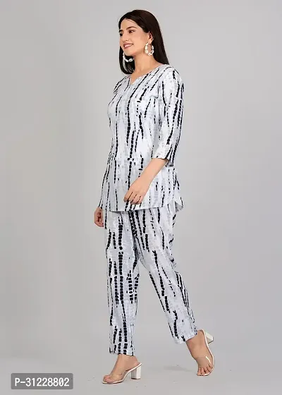 Beautiful Rayon Printed Daily Wear Top and Pyjama-thumb0