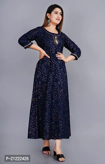 NUPITAL_Women_Anarkali Bhandej Kurta_1101 (XXX-Large, Blue)-thumb4