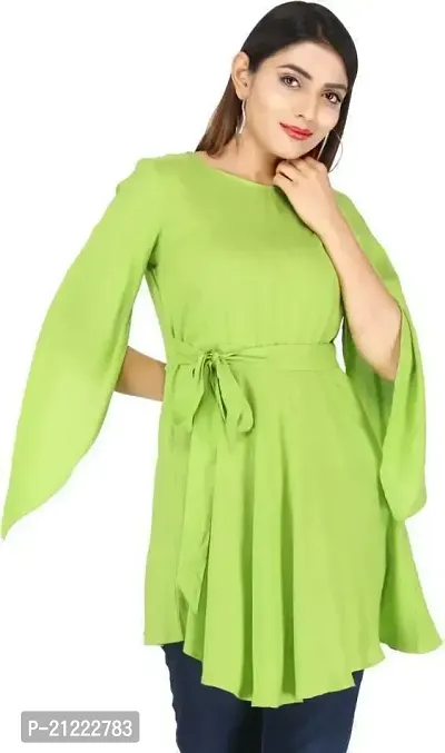 NUPITAL_Women_Solid Top_1129 (XXX-Large, Parrot Green)