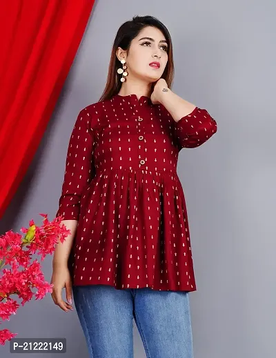 NUPITAL_Women_Anarkali Tilli Top_1127 (XX-Large, Maroon)-thumb5