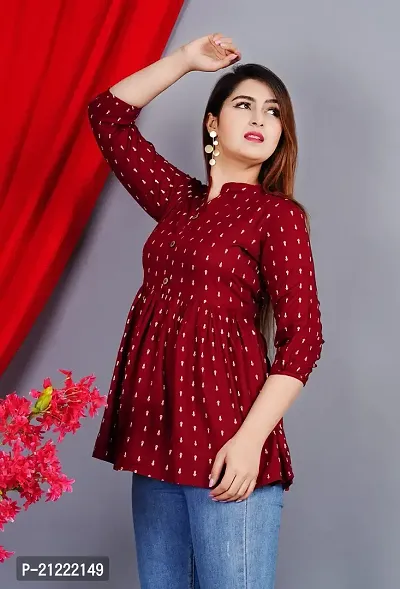 NUPITAL_Women_Anarkali Tilli Top_1127 (XX-Large, Maroon)-thumb4