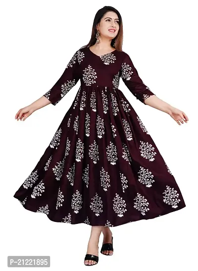 NUPITAL_Women_Anarkali Bhandej Kurta_1101 (Medium, Wine)