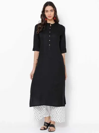 NUPITAL women solid rayon straight kurta