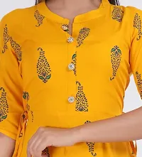 NUPITAL WOMEN PRINTED MUSTED YELLOW KURTA 739-thumb3