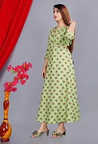 NUPITAL GREEN 101 NEW PRINTED RAYON KURTA-thumb2