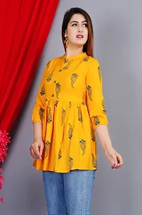 NUPITAL YELLOW NEW PRINTED  TOP-thumb1