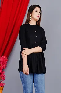 NUPITAL BLACK WOMEN NEW SOLID TOP-thumb2