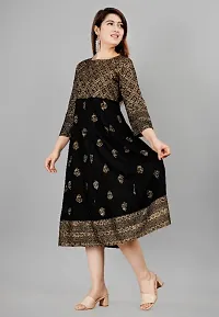 Classic Rayon Slub Printed Kurtis for Women-thumb1