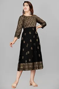 Classic Rayon Slub Printed Kurtis for Women-thumb3