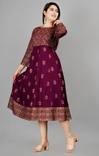 Classic Rayon Slub Printed Kurtis for Women-thumb1