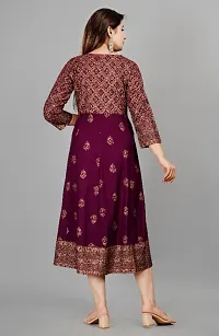 Classic Rayon Slub Printed Kurtis for Women-thumb2