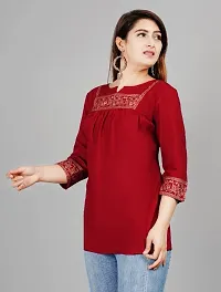 Classic Rayon Embroidered Tops for Womens-thumb1