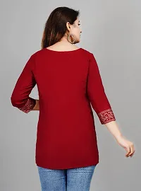 Classic Rayon Embroidered Tops for Womens-thumb2