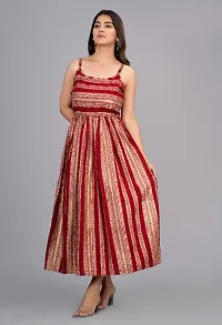 Beautiful Rayon Sleeveless Stitched Ethnic Gown-thumb3