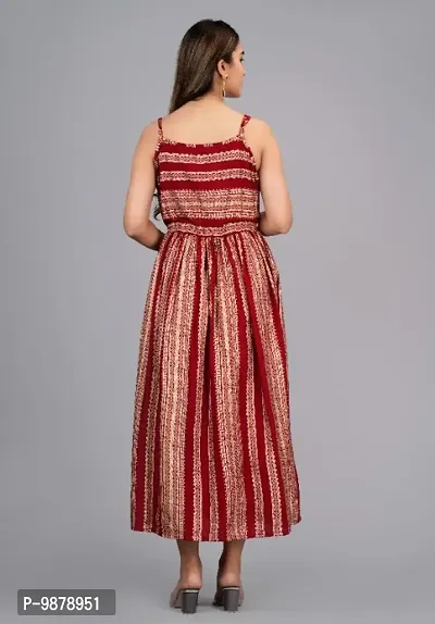 Beautiful Rayon Sleeveless Stitched Ethnic Gown-thumb5