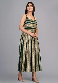 Beautiful Rayon Sleeveless Stitched Ethnic Gown-thumb1