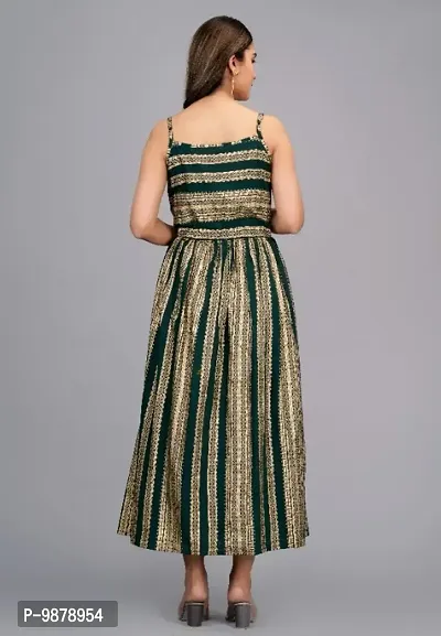 Beautiful Rayon Sleeveless Stitched Ethnic Gown-thumb5