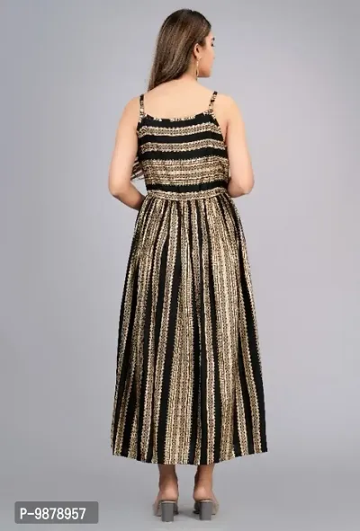 Beautiful Rayon Sleeveless Stitched Ethnic Gown-thumb5