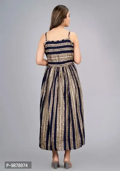 Beautiful Rayon Sleeveless Stitched Ethnic Gown-thumb4