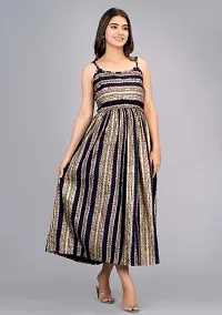 Beautiful Rayon Sleeveless Stitched Ethnic Gown-thumb4