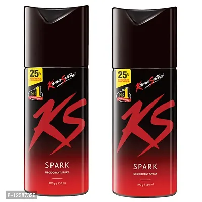 Kama Sutra (KS) Spark Deodorant Spray for Men Pack Of 2-thumb0